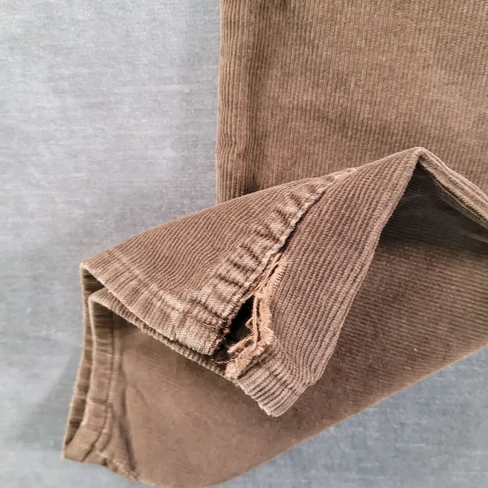 Polo Ralph Lauren Corduroy Pants Mens 37x34 Brown Straight Leg Chino Ribbed Pant